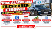 Togg Alacaklara Faizsiz Kredi Fırsatı! 1,5 Milyon TL'ye Kadar Destek: Aylık Taksitler ve Ödeme Planı Belli Oldu