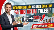 Öğretmenlerin ek ders ücretine yüzde 100 artış talebi: Gösterge 140’tan 280’e çıkarılsın n ek ders ücretine yüzde 100 artış talebi: Gösterge 140’tan 280’e çıkarılsın