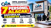 Orta Anadolu Kalkınma Ajansı 7 personel alacak: Başvurular 9 Kasım'da başlıyor