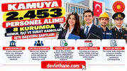 Kamuya 2.453 Personel Alımı! 8 Kurumda Memur, İşçi ve Subay Kadroları: İşte Başvuru Şartları