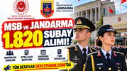 MSB ve Jandarma 1.820 Subay Alımı: Kontenjanlar, KPSS-ALES Şartları ve Son Tarihler