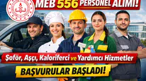 Milli Eğitim Bakanlığı 556 Destek Personeli Alımı Başladı! Şoför, Kaloriferci, Aşçı ve Yardımcı Hizmetler Kadroları Açıldı
