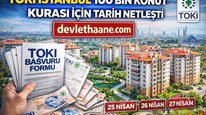TOKİ İstanbul 100 Bin Konut Kurası İçin Tarih Netleşti