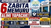 Büyükçekmece Belediyesi 6 Zabıta Memuru Alımı Yapacak! KPSS 70 Şartı ve Başvuru Detayları Açıklandı