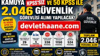 Kamuya 2 Bin 46 Güvenlik Görevlisi Alımı Başladı: KPSS’siz ve 50 KPSS ile Başvuru Fırsatı