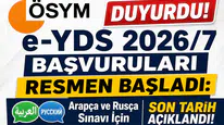 ÖSYM Duyurdu! e-YDS 2026/7 Başvuruları Resmen Başladı: Arapça ve Rusça Sınavı İçin Son Tarih Açıklandı