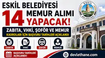 Eskil Belediyesi 14 Memur Alımı Yapacak! Zabıta, VHKİ, Şoför ve Memur Kadroları İçin Başvuru Tarihleri Açıklandı