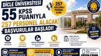 Dicle Üniversitesi 55 KPSS Puanıyla 257 Personel Alacak! Başvurular Başladı