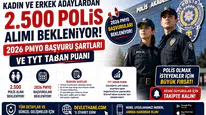 Kadın ve Erkek Adaylardan 2.500 Polis Alımı Bekleniyor! 2026 PMYO Başvuru Şartları ve TYT Taban Puanı