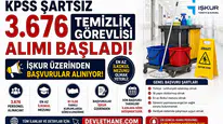 KPSS Şartsız 3.676 Temizlik Görevlisi Alımı Başladı! İŞKUR Üzerinden Başvurular Alınıyor