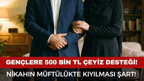 Diyanet’ten Genç Çiftlere 500 Bin TL Geri Ödemesiz Evlilik Yardımı
