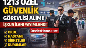 1213 Özel Güvenlik Görevlisi Alımı Başladı! İŞKUR İlanları Yayımlandı