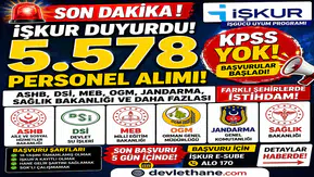 KPSS’siz Dev Alım Başladı! ASHB, DSİ, MEB, OGM, Jandarma ve Sağlık Bakanlığı 5578 İUP Personel Alımı Yapıyor
