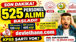 İŞKUR Üzerinden 525 Kişilik Personel Alımı Başladı! ASHB, OGM ve Valilikler İçin Başvurular Sürüyor