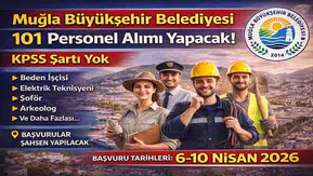 Muğla Büyükşehir Belediyesi 101 Personel Alımı Başladı: KPSS Şartı Yok, Kadro ve İlan Detayları Açıklandı