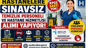 Hastanelere KPSS’siz Temizlik Personeli ve Hastane Hizmetlisi Alımı Başladı! Başvurular İŞKUR’dan Yapılıyor