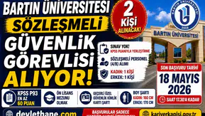 Bartın Üniversitesi 2 Sözleşmeli Güvenlik Görevlisi Alımı Yapacak! KPSS ile Sınavsız Yerleştirme