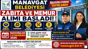 Manavgat Belediyesi Memur ve Zabıta Alımı Başladı! Başvuru Formu Yayımlandı, KPSS ile Personel Alınacak