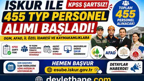 İŞKUR 455 TYP Personel Alımı Başladı! OGM, AFAD, Kaymakamlık ve İl Özel İdaresine KPSS Şartsız Personel Alınacak