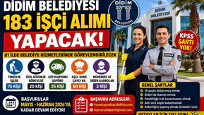 Didim Belediyesi 183 İşçi Alımı Başladı! KPSS Şartsız Belediye Personel Alımı İçin Başvurular Açıldı