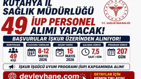 Kütahya İl Sağlık Müdürlüğü 49 İUP Personel Alımı Yapacak! Başvurular İŞKUR Üzerinden Alınıyor