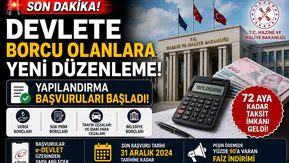 Devlete Borcu Olanlara Yeni Düzenleme! Yapılandırma Başvuruları Başladı, 72 Aya Kadar Taksit İmkanı Geldi