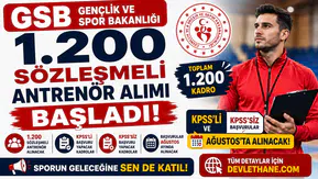 GSB 1.200 Sözleşmeli Antrenör Alımı Başladı! KPSS'li ve KPSS'siz Başvurular Ağustos'ta Alınacak
