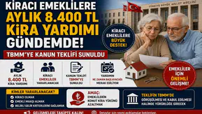 Kiracı Emeklilere Aylık 8.400 TL Kira Yardımı Gündemde! TBMM’ye Kanun Teklifi Sunuldu