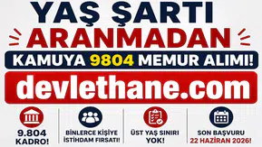 Yaş Sınırı Aranmadan 9 Bin 804 Personel Alımı! Başvurular 22 Haziran'da Sona Eriyor