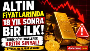 Altın Fiyatlarında 18 Yıl Sonra Bir İlk! Teknik Göstergelerde Kritik Sinyal, Piyasalar Alarm Veriyor
