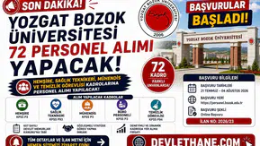 Yozgat Bozok Üniversitesi 72 Personel Alımı Yapacak! Hemşire, Sağlık Teknikeri, Mühendis ve Temizlik Görevlisi Başvuruları Başladı