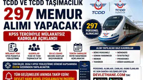 TCDD ve TCDD Taşımacılık 297 Memur Alımı Yapacak! KPSS Tercihiyle Mülakatsız Kadrolar Açıklandı