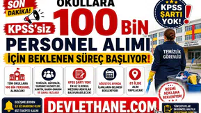 Okullara KPSS'siz 100 Bin Personel Alımı İçin Beklenen Süreç Başlıyor