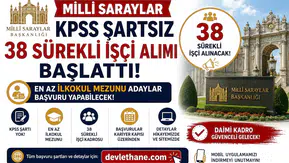 Milli Saraylar KPSS Şartsız 38 Sürekli İşçi Alımı Başlattı! En Az İlkokul Mezunu Adaylar Başvuru Yapabilecek