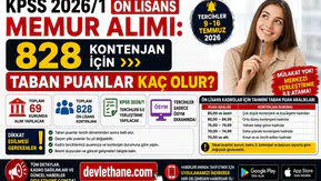 KPSS 2026/1 Ön Lisans Memur Alımı: 828 Kontenjan İçin Taban Puanlar Kaç Olur?