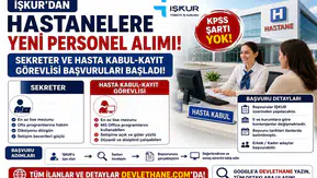 İŞKUR’dan Hastanelere Yeni Personel Alımı: Sekreter ve Hasta Kabul-Kayıt Görevlisi Başvuruları