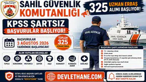 Sahil Güvenlik Komutanlığı 325 Uzman Erbaş Alımı Başlıyor! KPSS Şartsız Başvurular 3 Ağustos'ta Başlayacak