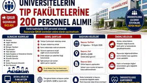 Üniversitelerin Tıp Fakültelerine 200 Personel Alımı: İŞKUR Başvuruları Başladı