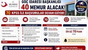 Göç İdaresi Başkanlığı 40 Memur Alacak: 70 KPSS ile Başvurular Devam Ediyor