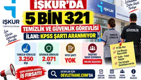 İŞKUR'da 5 Bin 321 Temizlik ve Güvenlik Görevlisi İlanı: KPSS Şartı Aranmıyor
