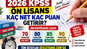 2026 KPSS Ön Lisans Kaç Net Kaç Puan Getirir? 70, 80, 85 ve 90 Puan İçin Kaç Net Gerekir?