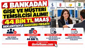 4 Bankadan Gişe ve Müşteri Temsilcisi Alımı! 44 Bin TL Maaş Beklentisiyle Başvuru Fırsatı