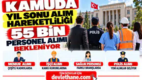 Kamuda Yıl Sonu Alım Hareketliliği: 55 Bin Memur, İşçi, Sağlık Personeli ve Polis Alımı Bekleniyor