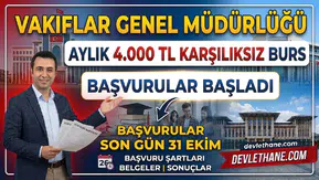 VGM burs başvuruları başladı: Aylık 4.000 TL karşılıksız burs için son gün 31 Ekim