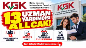 KGK 13 uzman yardımcısı alacak: KPSS 75 şartı, yazılı sınav 21-22 Kasım'da