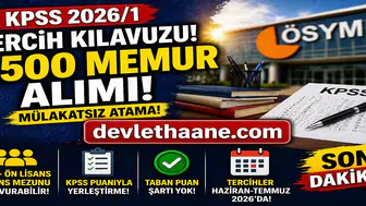 KPSS 2026/1 Tercih Kılavuzu ile 2500 Memur Alımı! Şartlar, Kadrolar ve Tarih