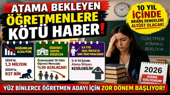 Atama Bekleyen Öğretmenlere Kötü Haber! Önümüzdeki 10 Yılda Dengeler Değişiyor