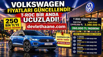 Volkswagen Fiyatları Güncellendi! T-Roc’ta 250 Bin TL İndirim Şoku