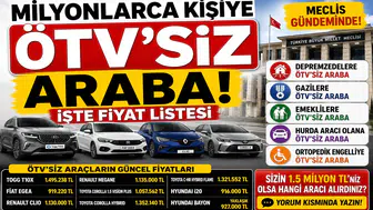 Milyonlarca Kişiyi İlgilendiren ÖTV'siz Araç Düzenlemesi! İşte Meclis Gündemindeki Teklifler ve Güncel Fiyat Listesi