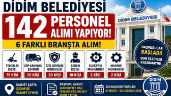 Didim Belediyesi 142 Personel Alımı Yapıyor! Temizlik İşçisi, Güvenlik ve Şoför Alımı Başladı